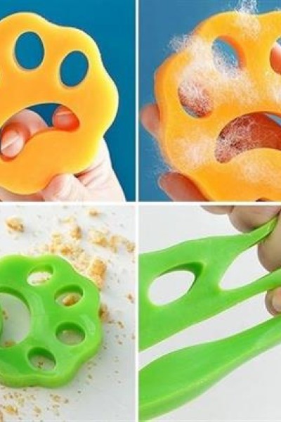 BUFFER® 2 Adet Evcil Hayvanlar ve Çamaşır Makinesi İçin Pati Şekilli Renkli Tüy Temizleme Aparatı BUFFER® 2 Adet Evcil Hayvanlar ve Çamaşır Makinesi İçin Pati Şekilli Renkli Tüy Temizleme Aparatı