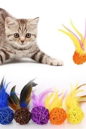 BUFFER® 2li Rattan Renkli Peluş Tüy Kedi Köpek Oyuncak Yakalama Çiğneme Çıngıraklı Top Oyuncağı BUFFER® 2li Rattan Renkli Peluş Tüy Kedi Köpek Oyuncak Yakalama Çiğneme Çıngıraklı Top Oyuncağı