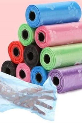 BUFFER® 4lü Evcil Hayvanlar Için Pati Desenli Kedi Köpek Kaka Poşeti Torbası BUFFER® 4lü Evcil Hayvanlar Için Pati Desenli Kedi Köpek Kaka Poşeti Torbası