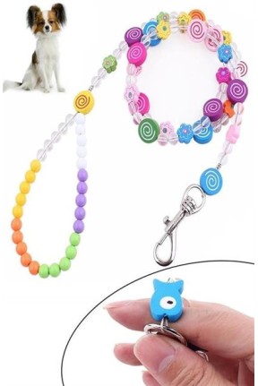 BUFFER® Boncuklu Desenli Çelik Telli Süslü Sevimli Kedi Köpek Tasması BUFFER® Boncuklu Desenli Çelik Telli Süslü Sevimli Kedi Köpek Tasması