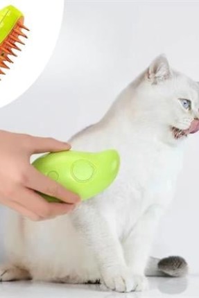 BUFFER® Buharlı Yumuşak Silikon Uçlu Kedi & Köpek Tüy Tarama Tarağı Yıkama Fırçası