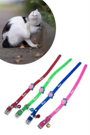 BUFFER® Çıngıraklı Zilli Sevimli Renkli Slikon Kedi Köpek Boyun Tasması BUFFER® Çıngıraklı Zilli Sevimli Renkli Slikon Kedi Köpek Boyun Tasması