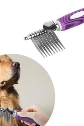 BUFFER® Düğüm Açıcı Pet Fırçası Emniyetli Uzun ve Çelik Dişli Kedi Köpek Tüy Kıtık Açma Tarağı BUFFER® Düğüm Açıcı Pet Fırçası Emniyetli Uzun ve Çelik Dişli Kedi Köpek Tüy Kıtık Açma Tarağı