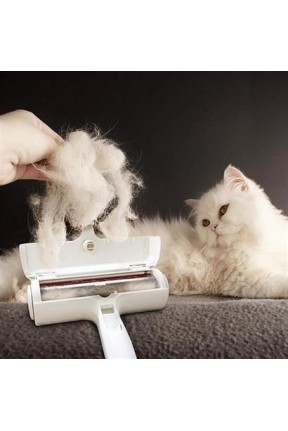 BUFFER® Hazneli Kedi Köpek Evcil Hayvan Kazak Kıyafet Elbise Halı Yatak Tüy Temizleyici Kıl Toz  Top