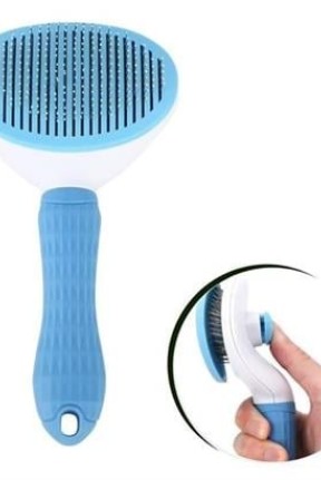 BUFFER® Kedi Köpek Tüy Toplayıcı Kendini Temizleyebilen Ergonomik Saplı Evcil Hayvan Tarağı Mavi BUFFER® Kedi Köpek Tüy Toplayıcı Kendini Temizleyebilen Ergonomik Saplı Evcil Hayvan Tarağı Mavi
