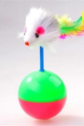 BUFFER® Kedi Oyun Topu Tüylü Fareli Hacı Yatmaz Eğitici Yavru Kedi Fare Kovalama Oyuncağı BUFFER® Kedi Oyun Topu Tüylü Fareli Hacı Yatmaz Eğitici Yavru Kedi Fare Kovalama Oyuncağı