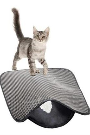 BUFFER® Kedi Tuvalet Önü Kum Toplayıcı Temizleyici Elekli Gri Paspas BUFFER® Kedi Tuvalet Önü Kum Toplayıcı Temizleyici Elekli Gri Paspas