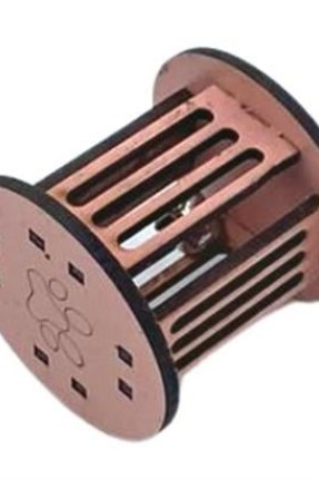 BUFFER®  Mini Silindir Eğlenceli Renkli Sağlam Küçük Pati İzi Şekilli Kedi Oyuncağı