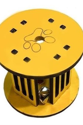 BUFFER®  Mini Silindir Eğlenceli Renkli Sağlam Küçük Pati İzi Şekilli Kedi Oyuncağı BUFFER®  Mini Silindir Eğlenceli Renkli Sağlam Küçük Pati İzi Şekilli Kedi Oyuncağı