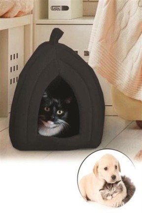 BUFFER® Pet Hut Polar Kedi ve Köpek Yatağı - Siyah BUFFER® Pet Hut Polar Kedi ve Köpek Yatağı - Siyah
