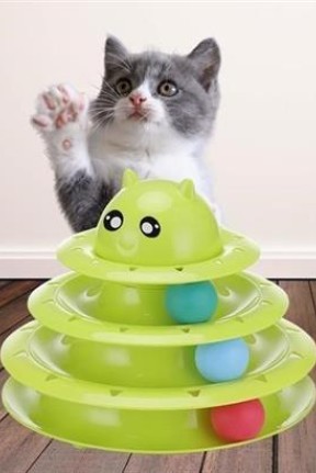BUFFER® Tower Of Tracks Eğlenceli Üç Katlı Kedi Oyuncağı Seti Kedi Oyunu BUFFER® Tower Of Tracks Eğlenceli Üç Katlı Kedi Oyuncağı Seti Kedi Oyunu