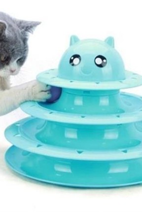 BUFFER® Tower Of Tracks Eğlenceli Üç Katlı Kedi Oyuncağı Seti Kedi Oyunu BUFFER® Tower Of Tracks Eğlenceli Üç Katlı Kedi Oyuncağı Seti Kedi Oyunu