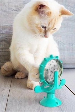 Buffer® Vantuzlu Zilli İnteraktif Dönebilen Mama Kaplı Renkli Eğlenceli Eğitici Kedi Oyuncağı Buffer® Vantuzlu Zilli İnteraktif Dönebilen Mama Kaplı Renkli Eğlenceli Eğitici Kedi Oyuncağı